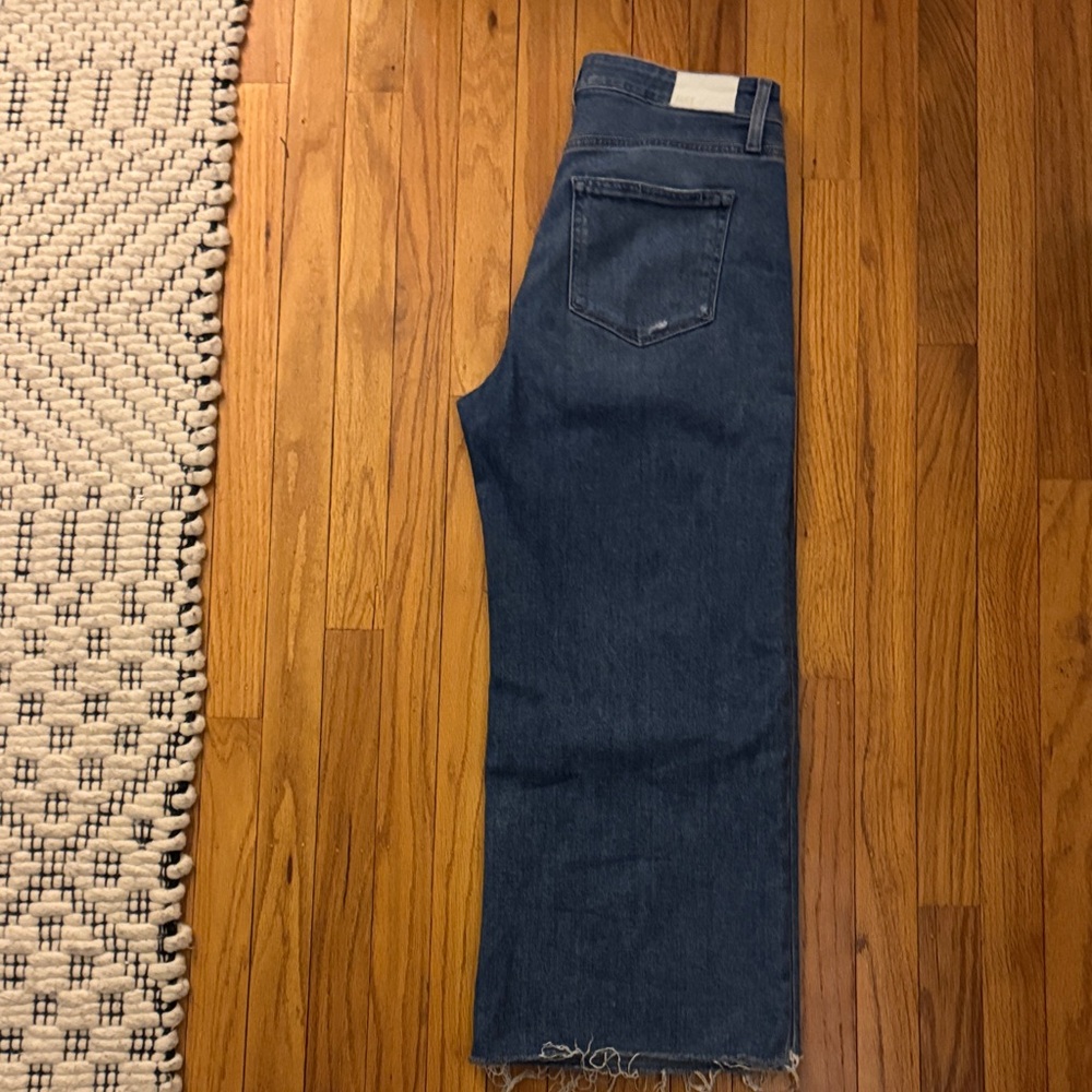 PAIGE Anessa Cropped High-Rise Wide-leg Jeans